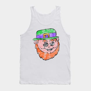 Faded leprechaun Face Tank Top